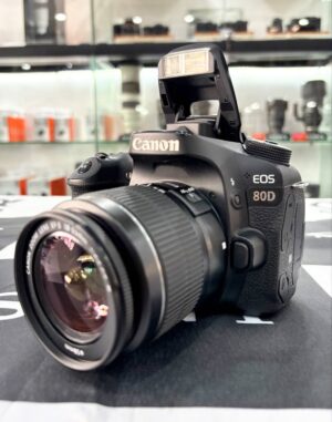 Canon EOS 80D 24.2MP mid-range DSLR camera with 18-55mm lens – very good condition