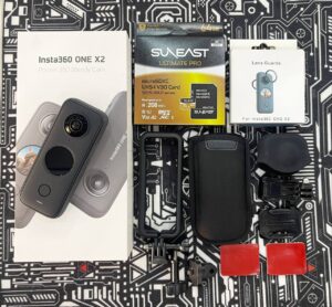 Insta360 ONE X2 360 Action Camera with 64GB Card + Invisible Selfie Stick + Full Accessory Bundle