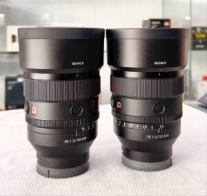 Sony FE 50mm f/1.2 GM flagship G Master ultra-fast standard prime lens with original box and accessories – excellent condition